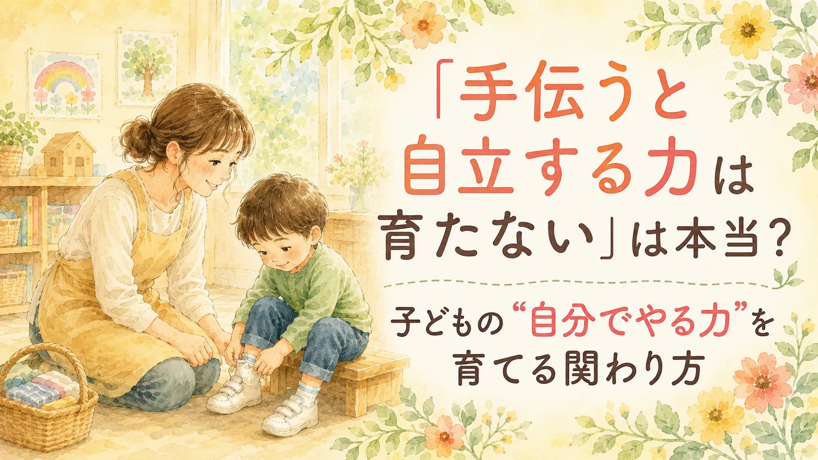 手伝うと自立は育たないのか?子どもの“自分でやる力”を伸ばす関わり方|大阪 岸和田市